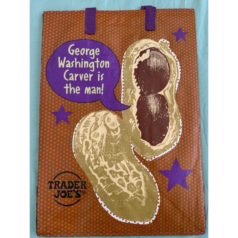 Trader Joe's Peanut Reusable‎ Tote Bag George Washington Carver (2025)